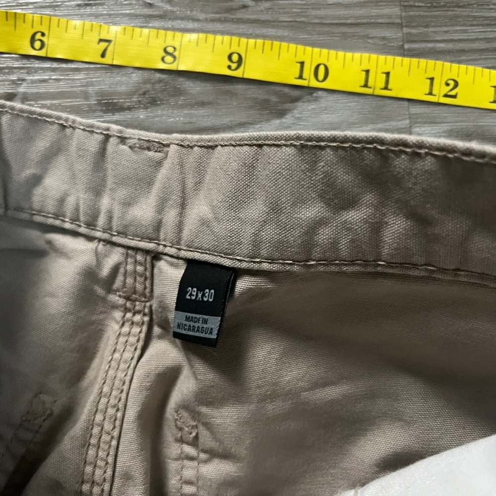 Carhartt Mens Canvas Carpenter Pants Tan Khaki Utility Workwear 29x30 - Picture 5 of 8